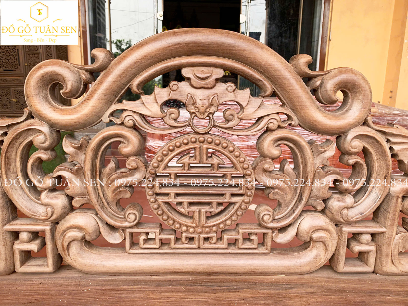 Hình ảnh giường phương lười gỗ gụ